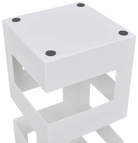 Suporte guarda-chuvas/de armazenamento quadrado branco aço 48,5 cm