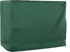 Outsunny Capa Proteção Baloiço Jardim Impermeável Anti UV Cordas Ajustáveis Resistente Intempéries 240x133x185 cm Verde | Aosom Portugal
