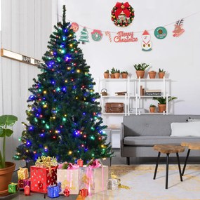 Árvore de Natal artificial de pinho com suporte de 210 cm