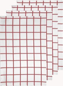 Toalhas de cozinha Grid Pack Blush, conjunto de 4