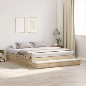 Estrado de Cama Carvalho Sonoma 200x200 cm