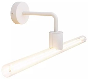 Fermaluce S14, candeeiro de parede em metal com extensão curva