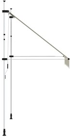 Toldo retrátil manual 200 cm creme