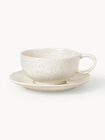 Handmade Tea Cup Nordic Vanilla with Saucer