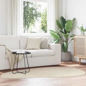 vidaXL Tapetes de área HUARTE Bege 140 x 200 cm Poliéster