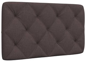 Almofadão de cabeceira 90 cm tecido castanho-escuro