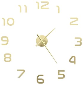 Relógio de parede 3D com design moderno 100 cm XXL dourado
