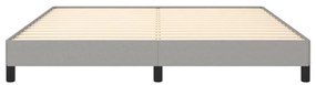 Estrutura de cama sem colchão 160x200 cm tecido cinzento-claro