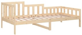 Sofá-cama sem colchão 90x200 cm madeira de pinho maciça