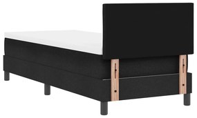 Cama Box Spring com Colchão Preta 80x200 cm Tecido
