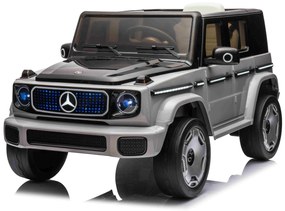Carro elétrico para crianças Mercedes-Benz EQG 12V, partes da carroçaria iluminadas com LED, controlo remoto de 2,4 GHz, entrada USB/AUX, bateria de l