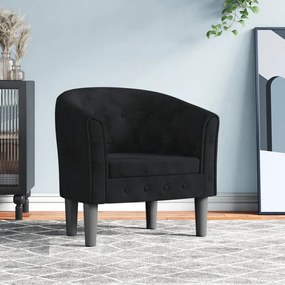vidaXL Poltrona veludo preto
