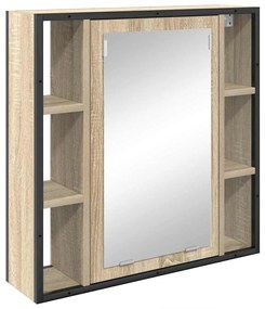 Conjunto de Móveis para Banheiro 3 pcs Carvalho sonoma