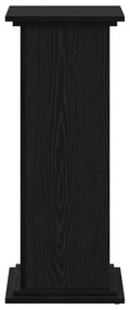 Suporte para Plantas Carvalho Preto 33x33x80 cm Madeira Revestida