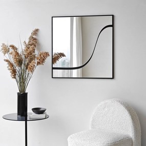 Espelho Abstract – Preto – 70 cm x 70 cm
