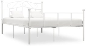 Estrutura de cama 140x200 cm metal branco