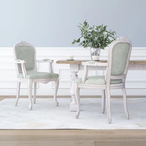 vidaXL Cadeiras de jantar 2 pcs 62x59,5x100,5 cm veludo cinzento-claro