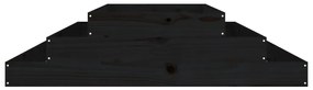 Vaso/floreira 110x110x27 cm pinho maciço preto