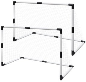 Conjunto de mini balizas de futebol para criança 2 pcs 91,5x48x61 cm