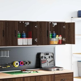vidaXL Armários de parede para garagem 2pcs derivados de madeira