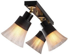 Candeeiro de Teto Foca – Preto – Diâmetro 62 cm, Altura 22 cm