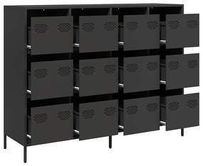 Aparador 135x39x103,5 cm aço laminado a frio preto