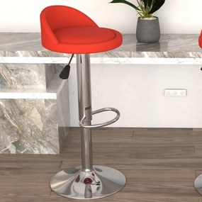 vidaXL Banco de bar couro artificial vermelho