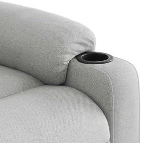 Cadeira de massagem reclinável tecido cinzento