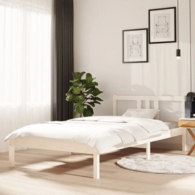 814875 vidaXL Estrutura de cama 100x200 cm madeira maciça branco