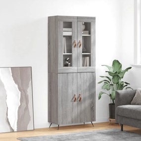 Armário alto 69,5x34x180 cm derivados de madeira sonoma cinza