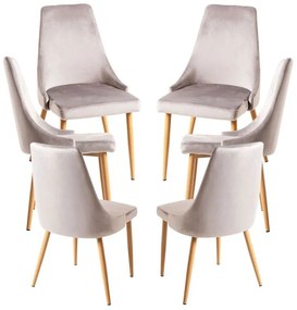 Pack 6 Cadeiras Stoik Wood - Cinza