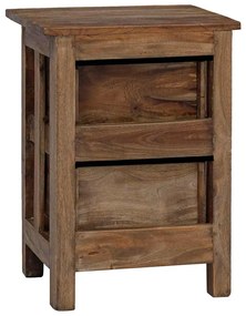 Mesa de cabeceira em madeira de mogno maciça 40x30x51 cm