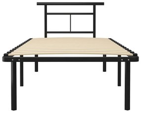 Estrutura de cama 90x200 cm metal preto