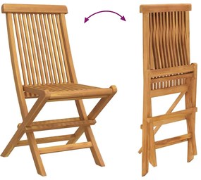 Conjunto de Jantar de 7 Peças Jardim Madeira Maciça Teca