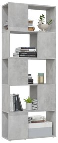 Estante/divisória 60x24x155 cm cinzento cimento