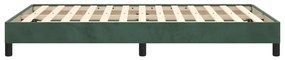 Estrutura de cama com colchão verde escuro 120x190 cm Veludo
