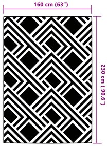 Tapete de exterior 160x230 cm ARAKIL PP cinzento