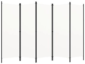 Divisória de quarto com 5 painéis 250x180 cm branco
