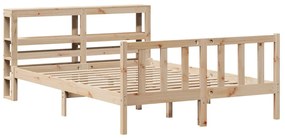 Cama sem colchão 120x200 cm madeira de pinho maciça