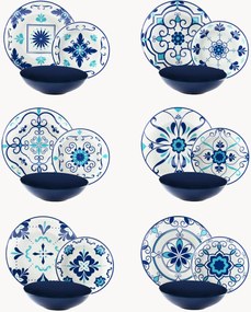 Conjunto de loiça Vietri, 6 pessoas, conjunto de 18