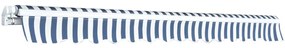 Toldo dobrável manual 350 cm azul/branco