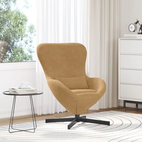 Poltrona de Ovo vidaXL Veludo Marrom