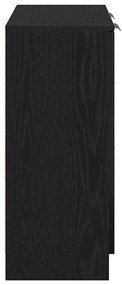 Buffet de Carvalho Preto vidaXL 60x30x70 cm Feito de Madeira Ingenerad