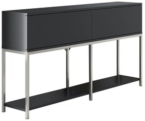 Conjunto de Mobiliário de Sala de Estar Lord – Antracite e Prateado –