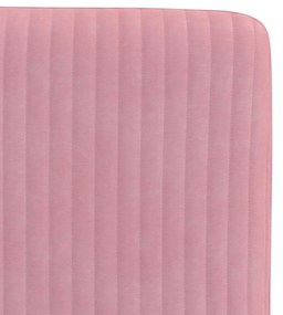 Cadeiras de jantar 4 pcs veludo rosa