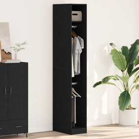 Guarda-roupa vidaXL Carvalho Preto 30x50x200 cm Madeira engenheirada