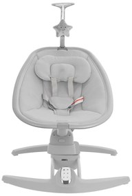 Cadeira baloiço para bebé eléctrico de lado a lado Spinny Cinzento
