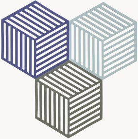 Base para copos Hexagon, conjunto de 3