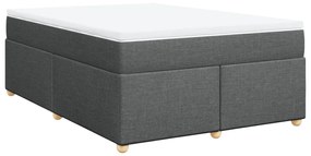 Cama com molas/colchão 140x200 cm tecido cinzento-escuro