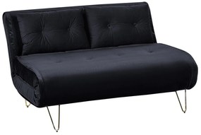 Sofá-cama de 2 lugares em veludo preto VESTFOLD Beliani